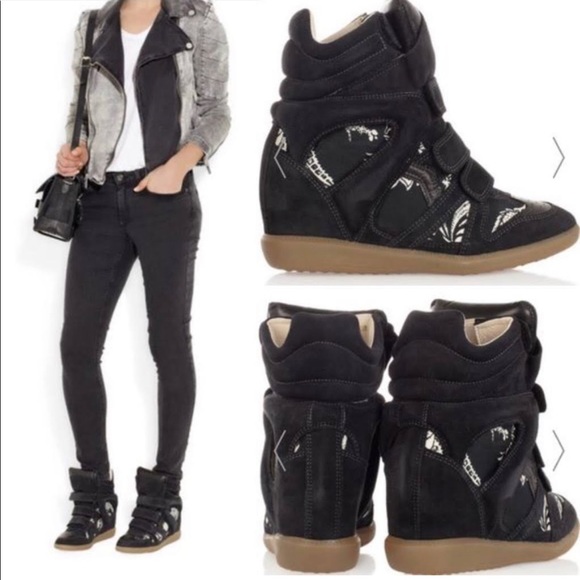 Isabel Marant Hawaiian Bekett High Top Wedge Sneaker - Picture 8 of 8